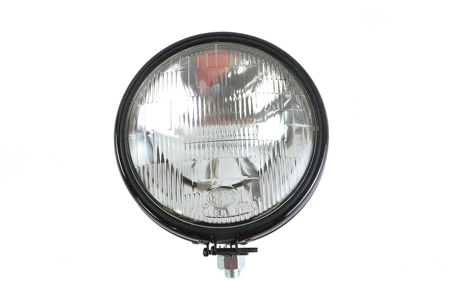 33-0233 - Replica 5-3/4  Round Black Headlamp by V-Twin