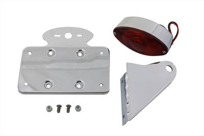33-0345 - Chrome Horizontal Cateye Tail Lamp Kit by V-Twin