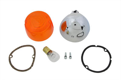 33-0412 - Chrome Turn Signal Assembly Front Right or Left by Chris Products