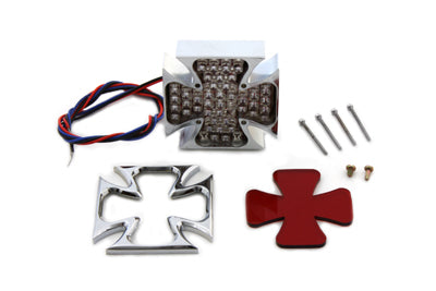 33-0455 - Chrome Billet Maltese Style Tail Lamp by Wyatt Gatling