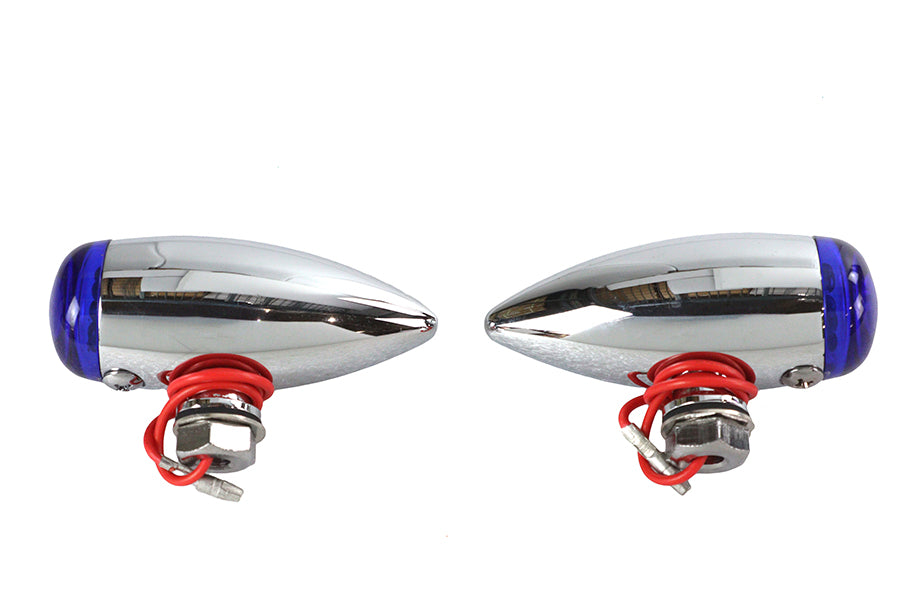 33-0474 - Mini LED Bullet Blue Lens Marker Lamp Set by Wyatt Gatling