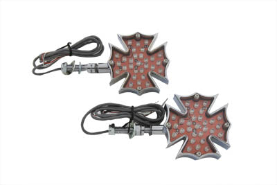 33-0483 - Fireman Cross Turn Signal Set Short Stud Type by Wyatt Gatling