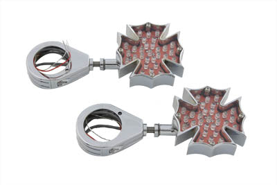 33-0485 - Fireman Cross Turn Signal Set with 41mm Clamp Kit by Wyatt Gatling