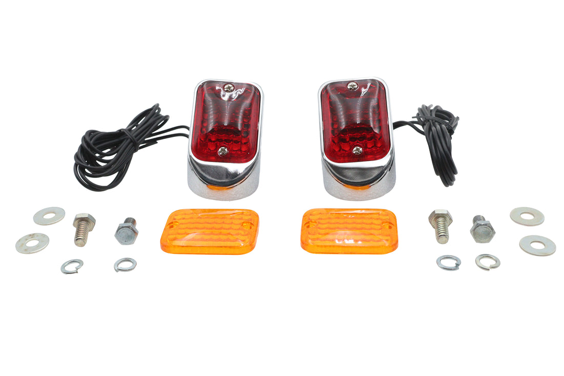 33-0556 - Deco Marker Lamp Set Bulb Type With Red and Amber Lenses by Wyatt Gatling