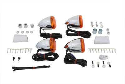 33-0590 - Chrome Bullet Style Turn Signal Kit by Wyatt Gatling