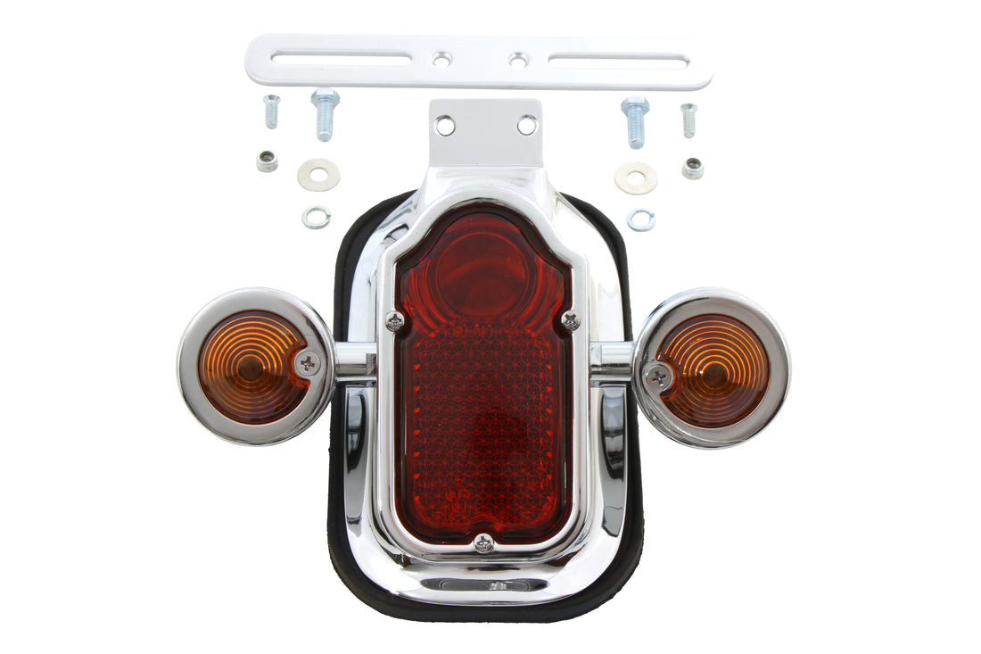 33-0597 - Chrome Tombstone Tail Lamp Assembly by Wyatt Gatling