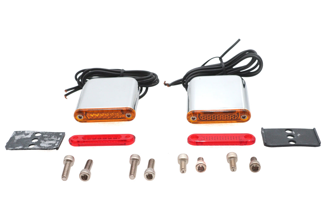 33-0672 - Square Red and Amber Lens Marker Lamp Set by Wyatt Gatling