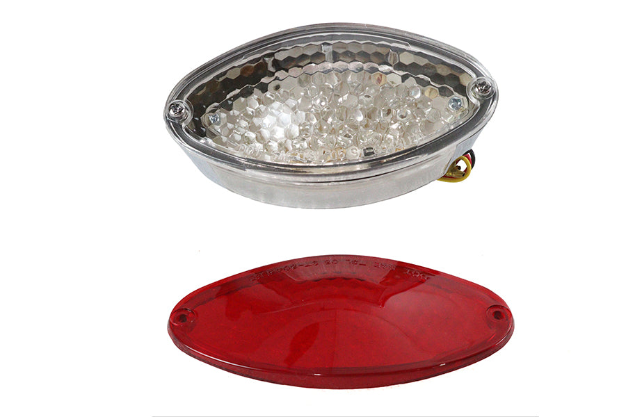 33-0680 - Chrome Cateye Stepped Design Tail Lamp by Wyatt Gatling