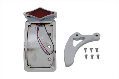 33-0685 - Chrome Curved Diamond Style Tail Lamp Kit by V-Twin