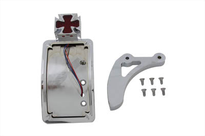 33-0687 - Chrome Curved Maltese Style Tail Lamp Kit by V-Twin