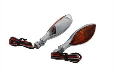 33-0692 - Chrome Eagle Eye Amber Marker Lamp Set by Wyatt Gatling