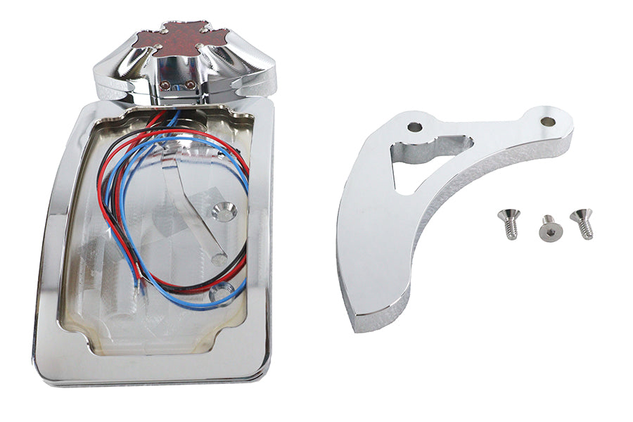 33-0693 - Chrome Maltese Tail Lamp Assembly by V-Twin