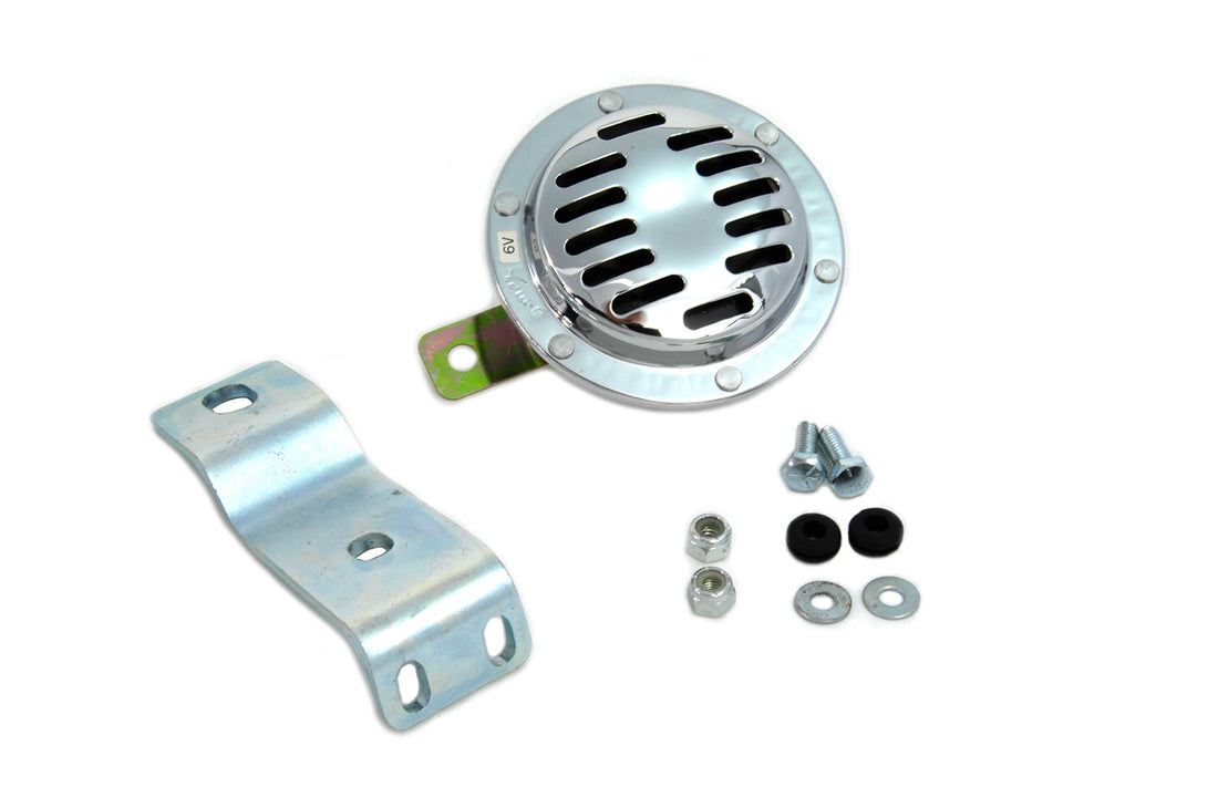 33-0696 - Left Side 6 Volt Chrome Horn Kit by Wyatt Gatling