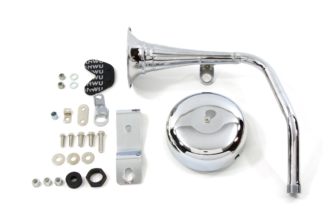 33-0699 - Trumpet Style 12 Volt Chrome Horn Kit by Wyatt Gatling