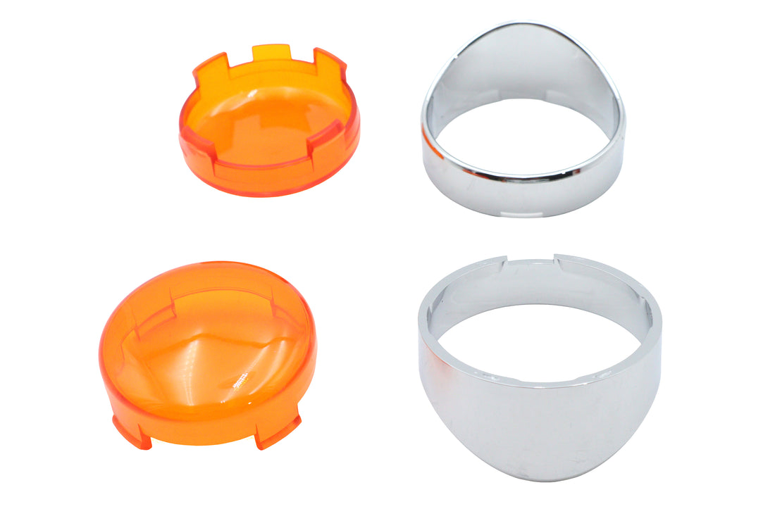 33-0718 - Turn Signal Bullet Flat Lens Visor Set by Wyatt Gatling
