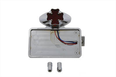 33-0768 - Chrome Horizontal LED Tail Lamp Kit Maltese Style by V-Twin