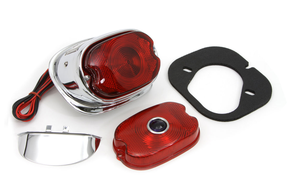 33-0838 - Chrome 1955 Style Tail Lamp Kit by V-Twin
