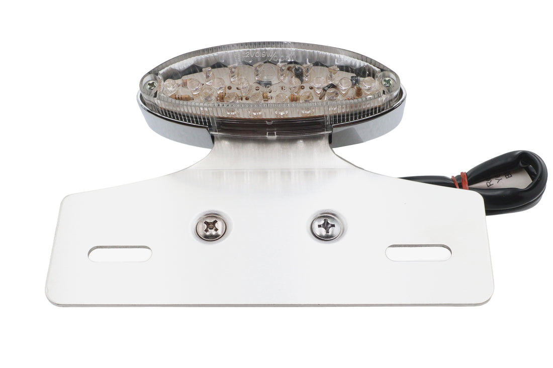 33-0911 - Chrome Mini LED Cateye Tail Lamp Clear Lens by Wyatt Gatling
