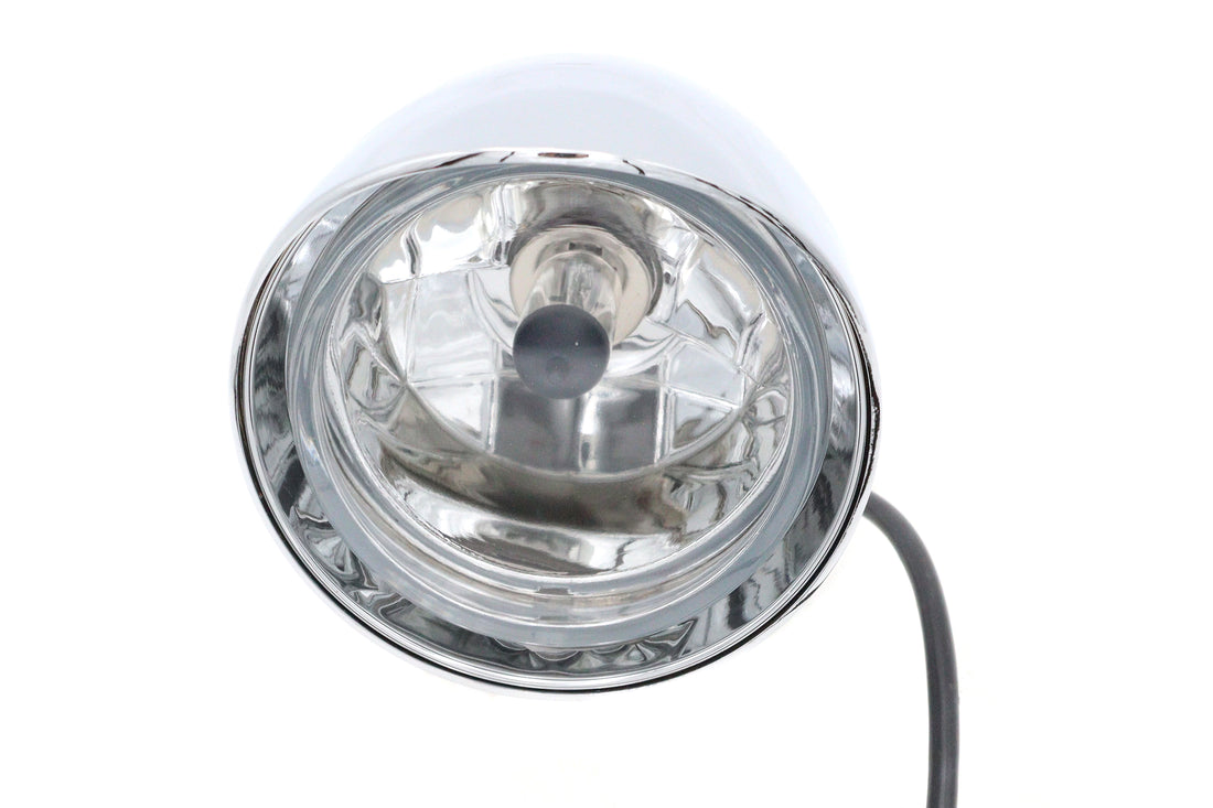 33-0923 - 3-1/2  Round Headlamp Billet with Visor by Wyatt Gatling