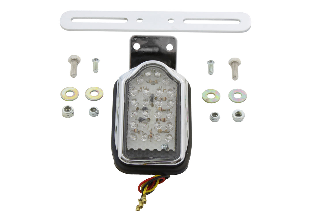 33-1002 - Chrome Mini Tombstone Tail Lamp with Bracket by Wyatt Gatling