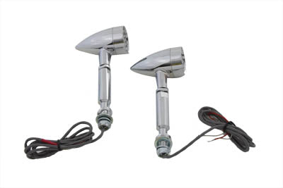 33-1073 - Turn Signal Set Bullet Red with Long Stud by Wyatt Gatling
