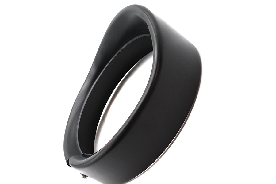 33-1112 - Outer Headlamp Black Frenched Trim Ring with Visor by Wyatt Gatling