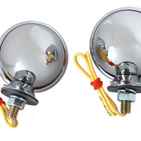 33-1124 - Chrome Turn Signal Set Bullet with Amber Lens by Wyatt Gatling