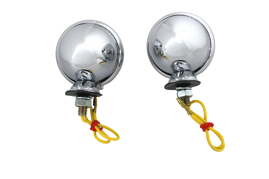 33-1126 - Chrome Turn Signal Set Bullet with Smoked Lens by Wyatt Gatling