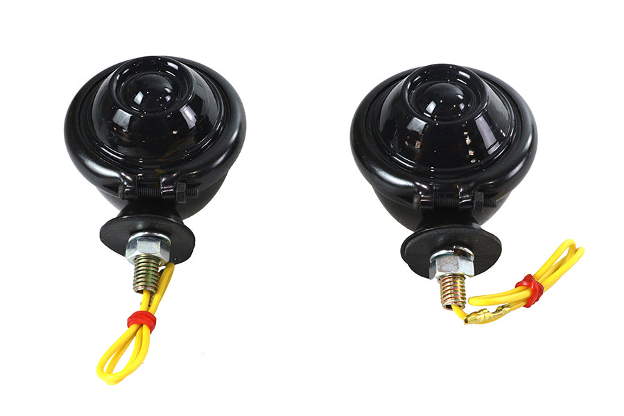 33-1127 - Black Turn Signal Set Bullet with Smoked Lens by Wyatt Gatling