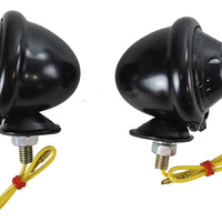 33-1127 - Black Turn Signal Set Bullet with Smoked Lens by Wyatt Gatling