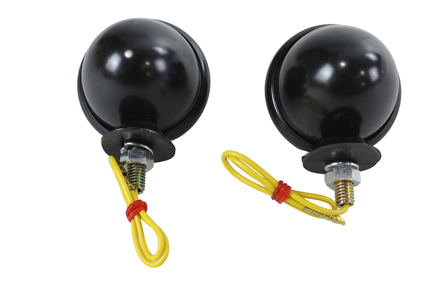 33-1127 - Black Turn Signal Set Bullet with Smoked Lens by Wyatt Gatling