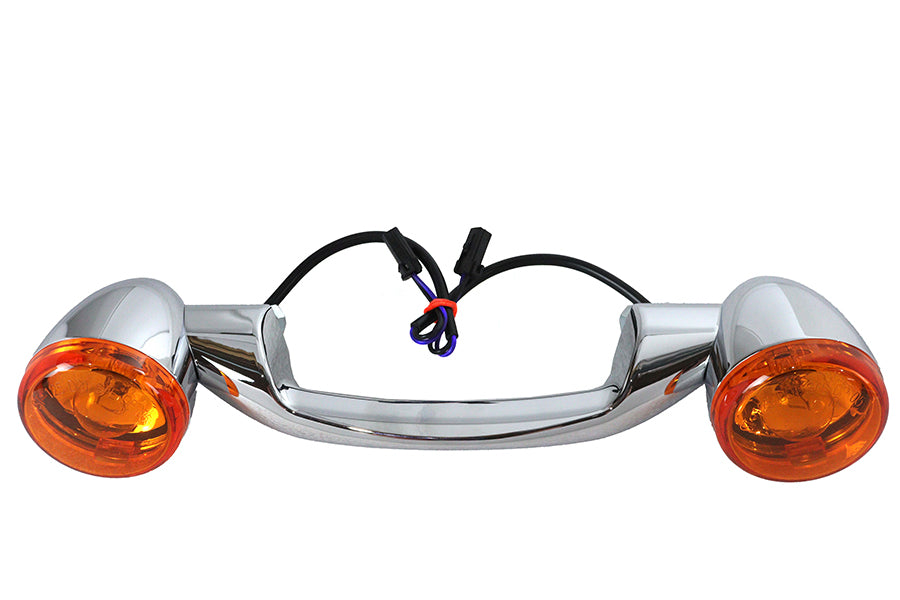 33-1175 - Chrome Revox Turn Signal Bar with Lamps by Wyatt Gatling