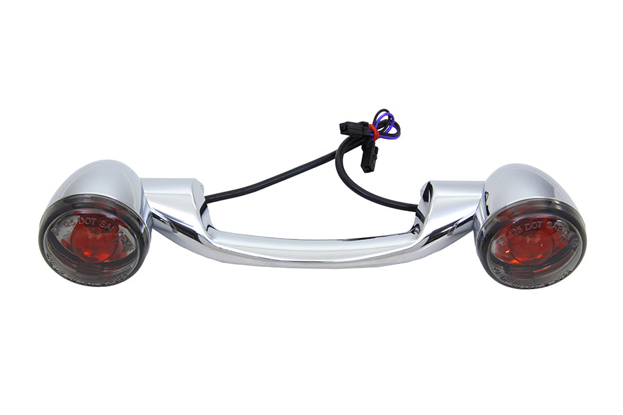 33-1177 - Chrome Steel Revox Turn Signal Bar with Lamps by Wyatt Gatling