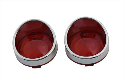 33-1272 - Chrome Turn Signal Bezel Red Lens by Wyatt Gatling