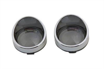 33-1273 - Chrome Turn Signal Bezel Smoke Lens by Wyatt Gatling