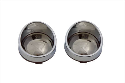 33-1276 - Bezel Turn Signal Bezel Red Mirrored Chrome by Wyatt Gatling