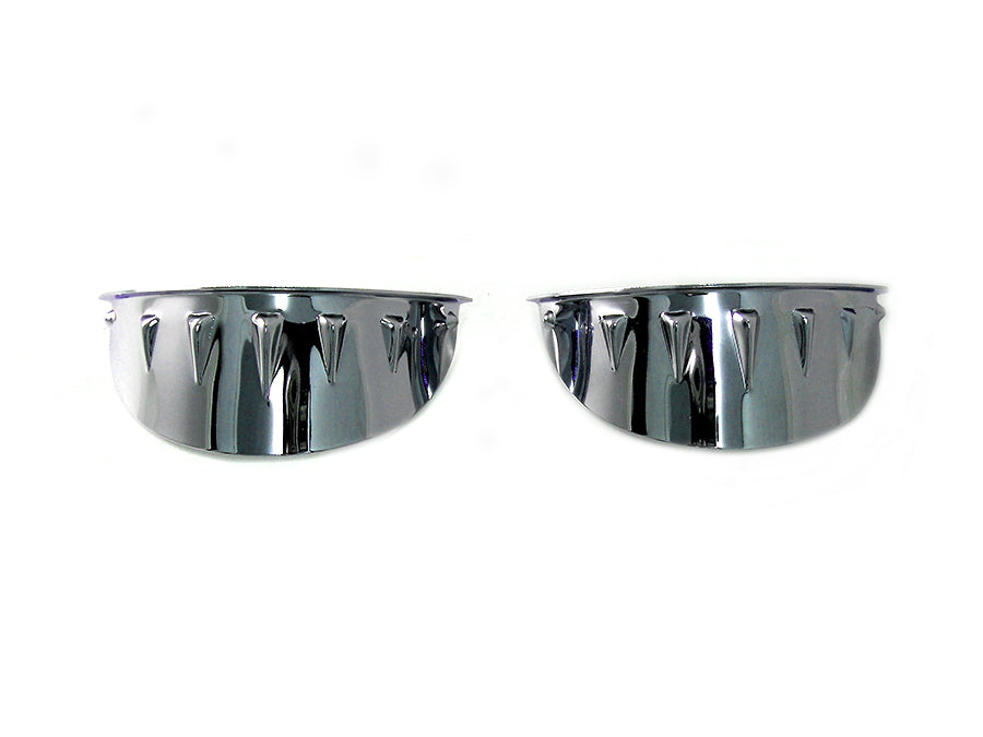 33-1316 - Chrome 4-1/2  Glide Spotlamp Visor Set by Wyatt Gatling