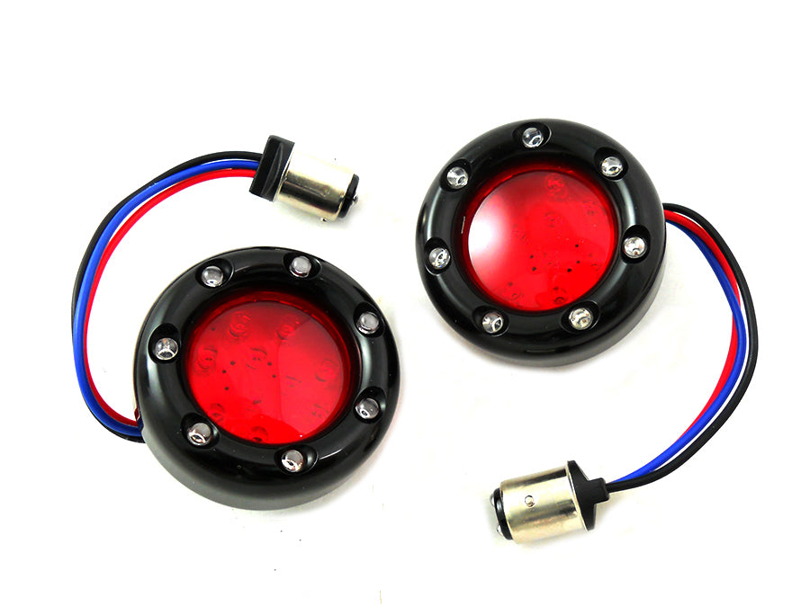 33-1339 - Black LED Turn Signal Bezel with Red Lens by Wyatt Gatling