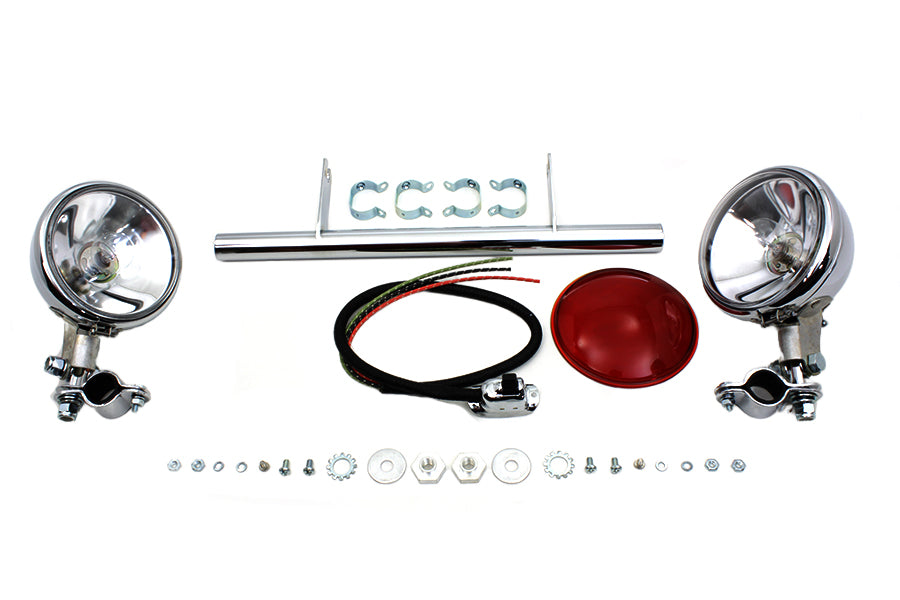 33-1404 - Chrome Spring Fork Spotlamp Kit by V-Twin