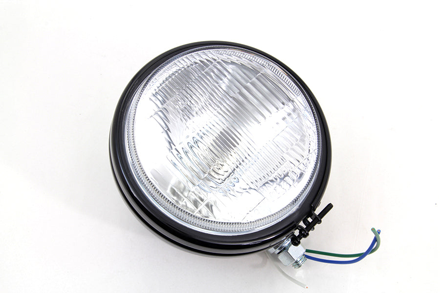 33-1418 - 5-3/4  Round Stock Type Black Headlamp by Wyatt Gatling