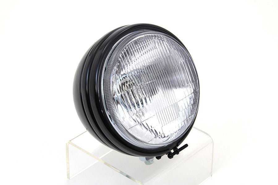 33-1419 - 5-3/4 inch Round Stock Type Black Headlamp by Wyatt Gatling