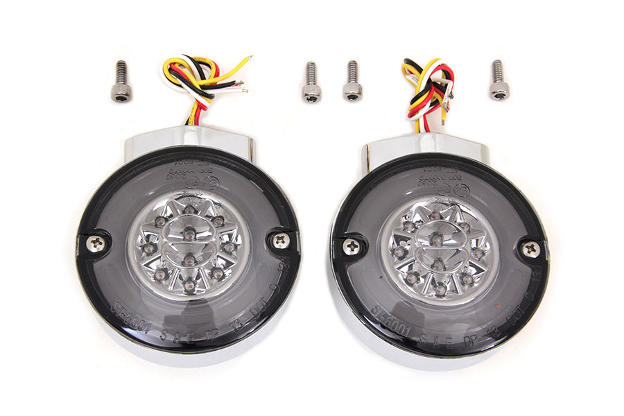 33-1440 - Chrome LED Turn Signal Combo Assembly Set by Wyatt Gatling