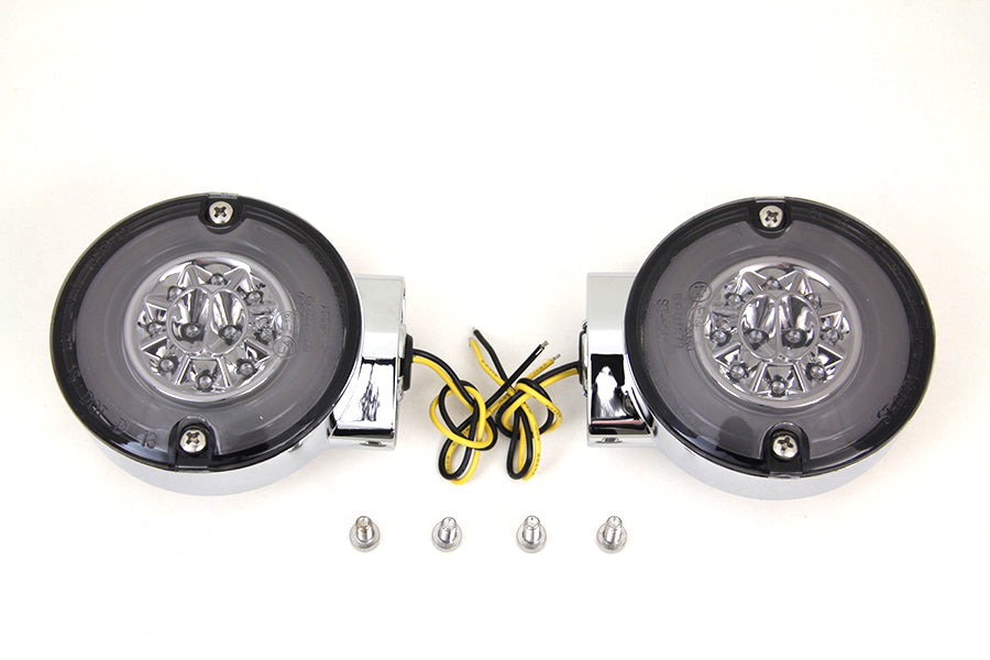 33-1443 - Chrome LED Turn Signal Set Rear by Wyatt Gatling