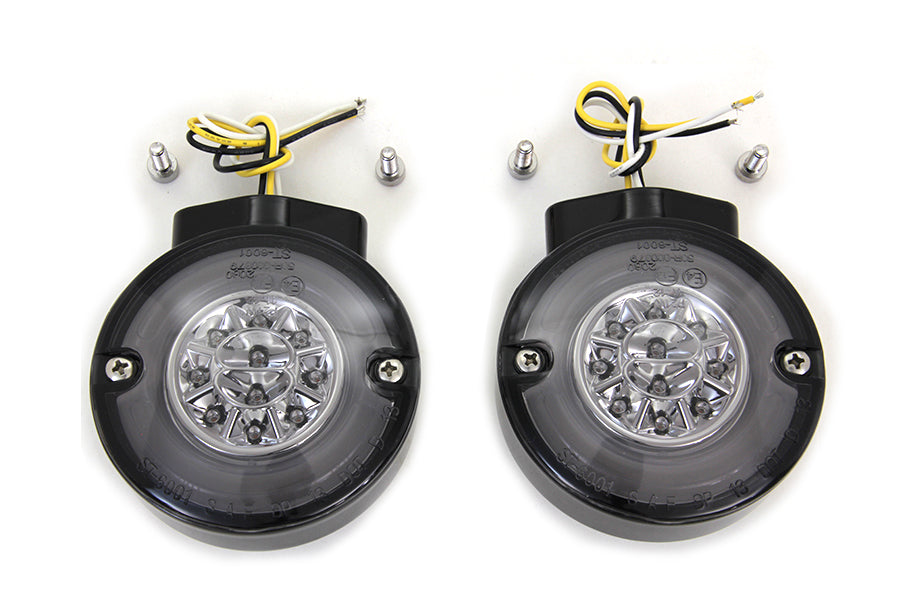 33-1445 - Black LED Turn Signal Set Front by Wyatt Gatling