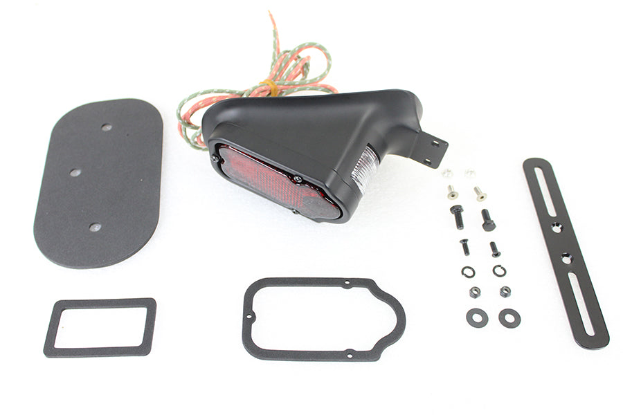 33-1472 - Replica Black Tombstone Style Tail Lamp Assembly by V-Twin