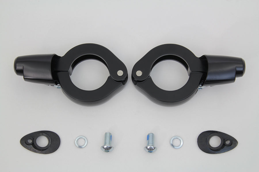 33-1499 - Black Turn Signal Relocation Kit 41mm Forks by Wyatt Gatling