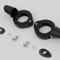 33-1499 - Black Turn Signal Relocation Kit 41mm Forks by Wyatt Gatling