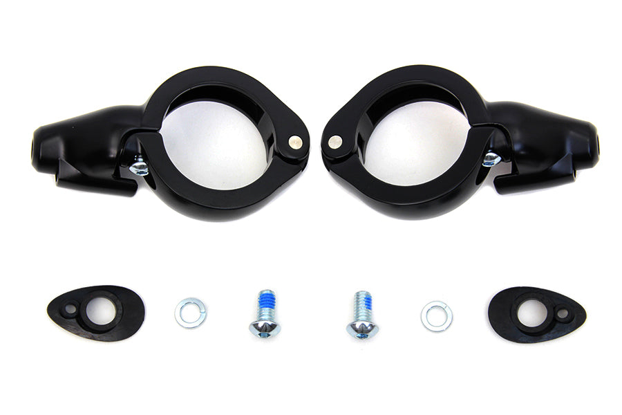33-1501 - Black Turn Signal Relocation Kit 49mm Forks by Wyatt Gatling