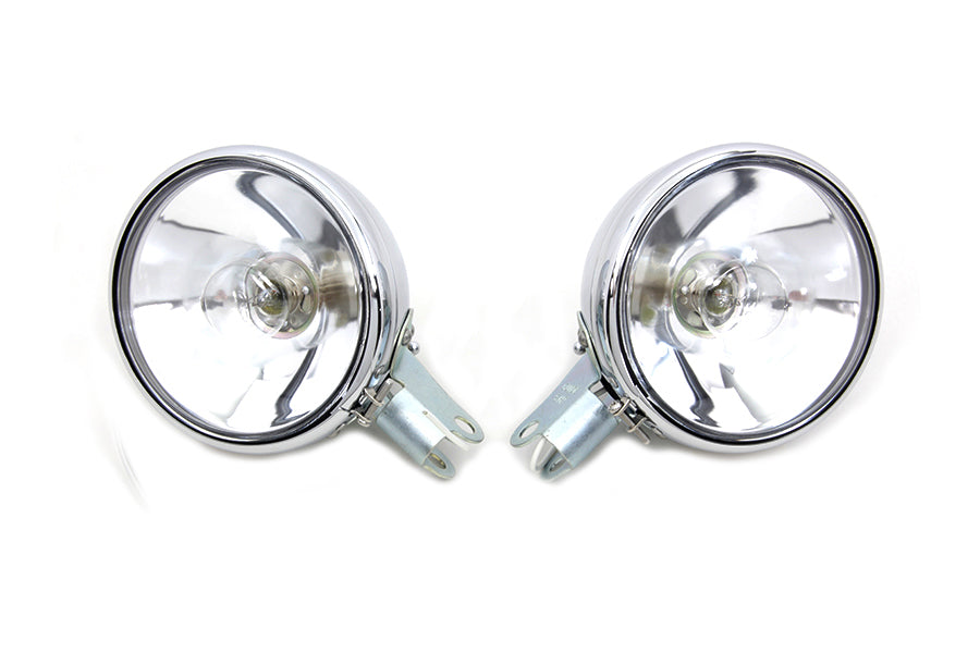 33-1520 - Replica Chrome Guide Spotlamp Set 6 Volt by Wyatt Gatling
