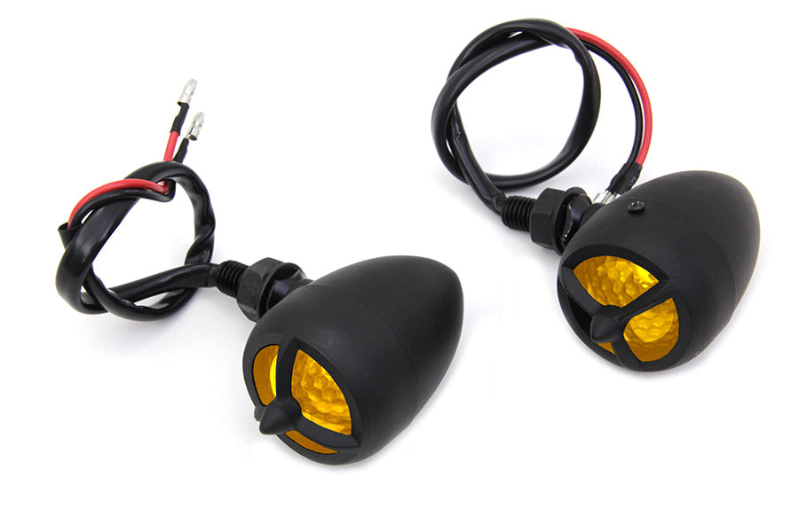 33-1532 - Black Torpedo Bullet Style Marker Lamp Set by Wyatt Gatling